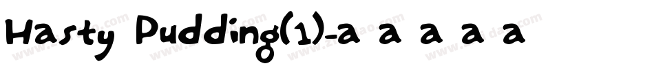Hasty Pudding(1)字体转换